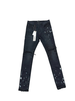 Purple Brand Resin Knee Slit Jeans Black Preloved