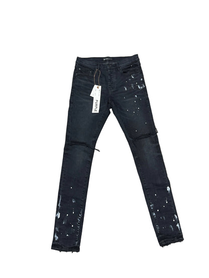 Purple Brand Resin Knee Slit Jeans Black Preloved