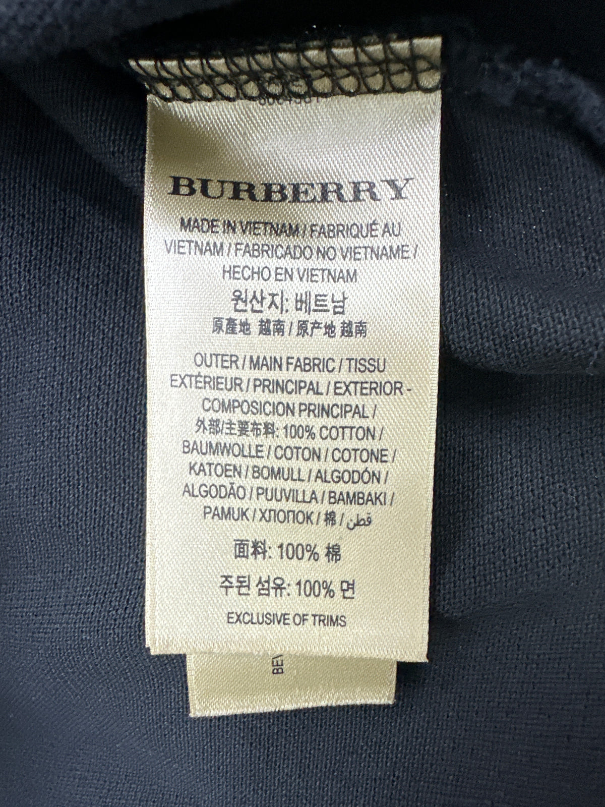 Burberry Polo Shirt Black Preloved