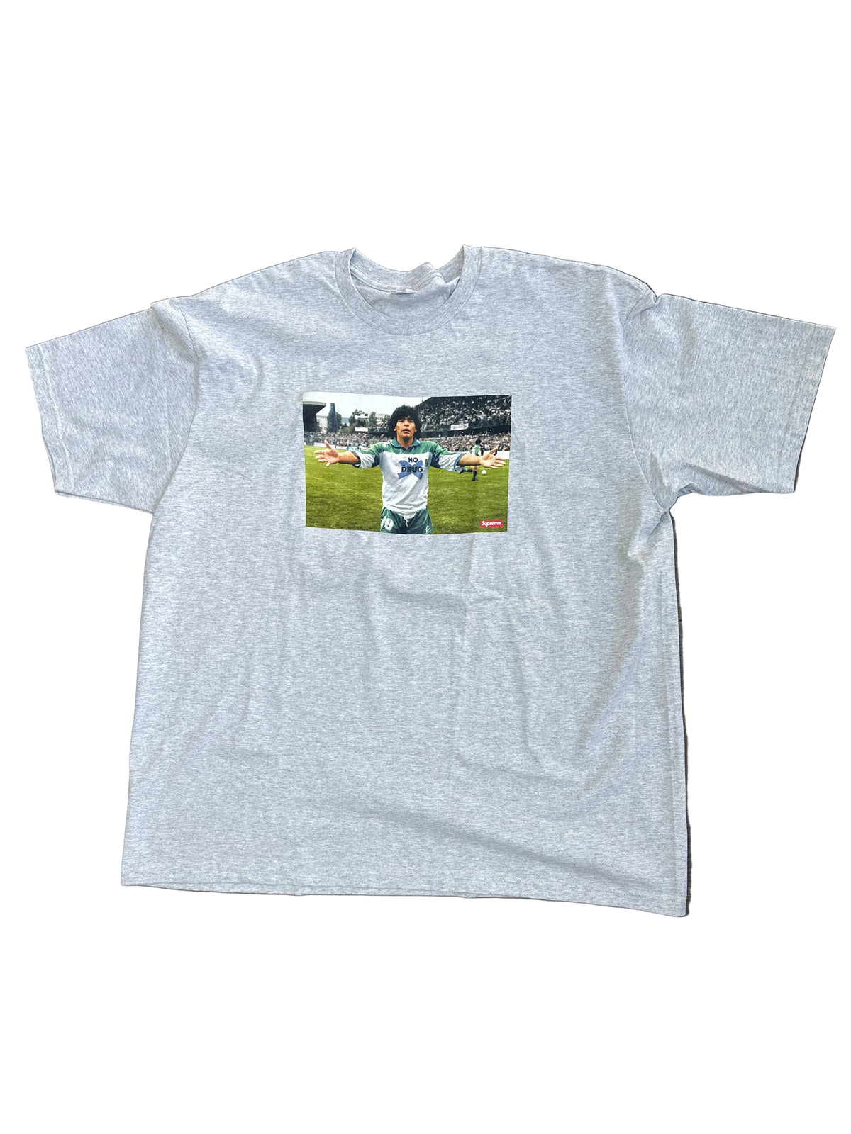 Supreme Maradona Tee Heather Grey New