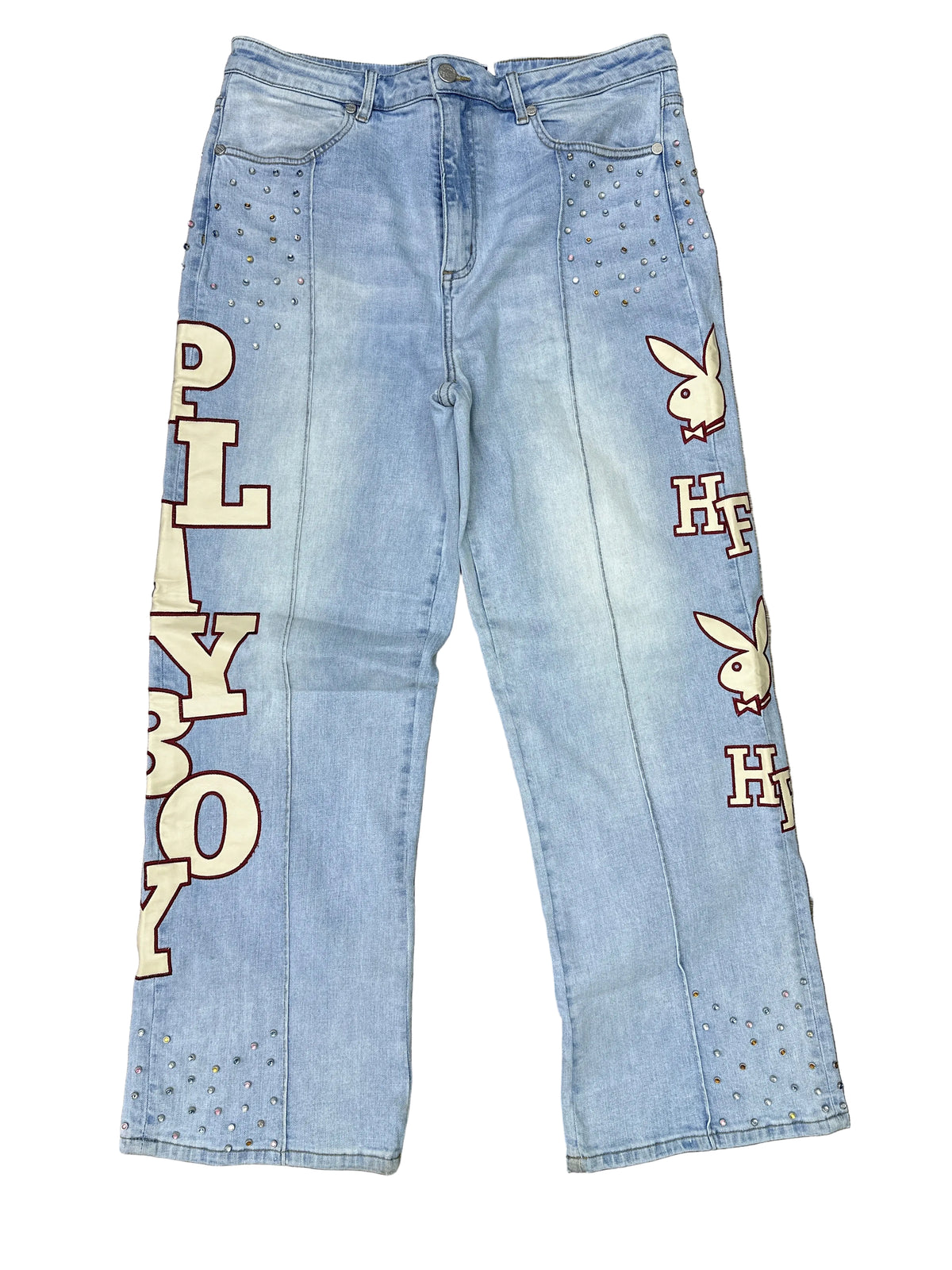 Homme Femme x Playboy Rhinestone Jeans Preloved