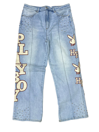 Homme Femme x Playboy Rhinestone Jeans Preloved