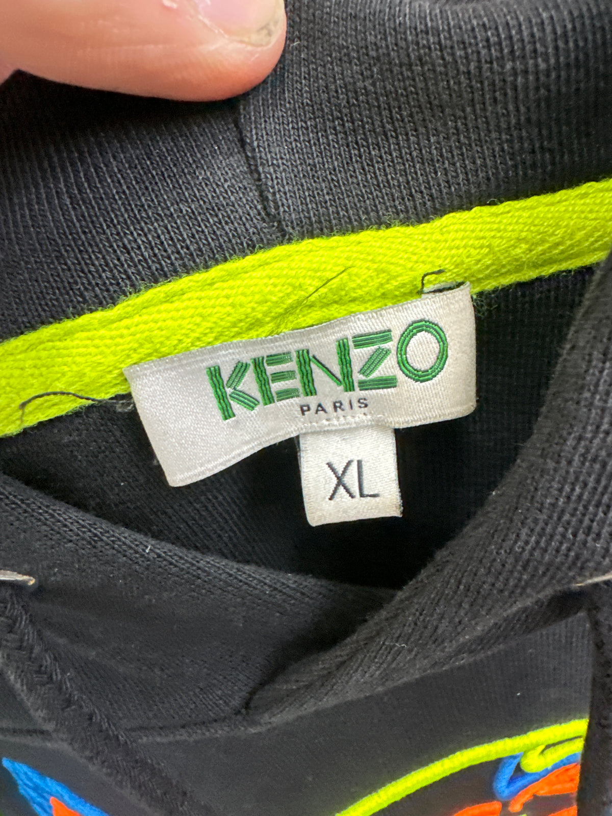 Kenzo Tiger Hoodie Black/Multi Preloved