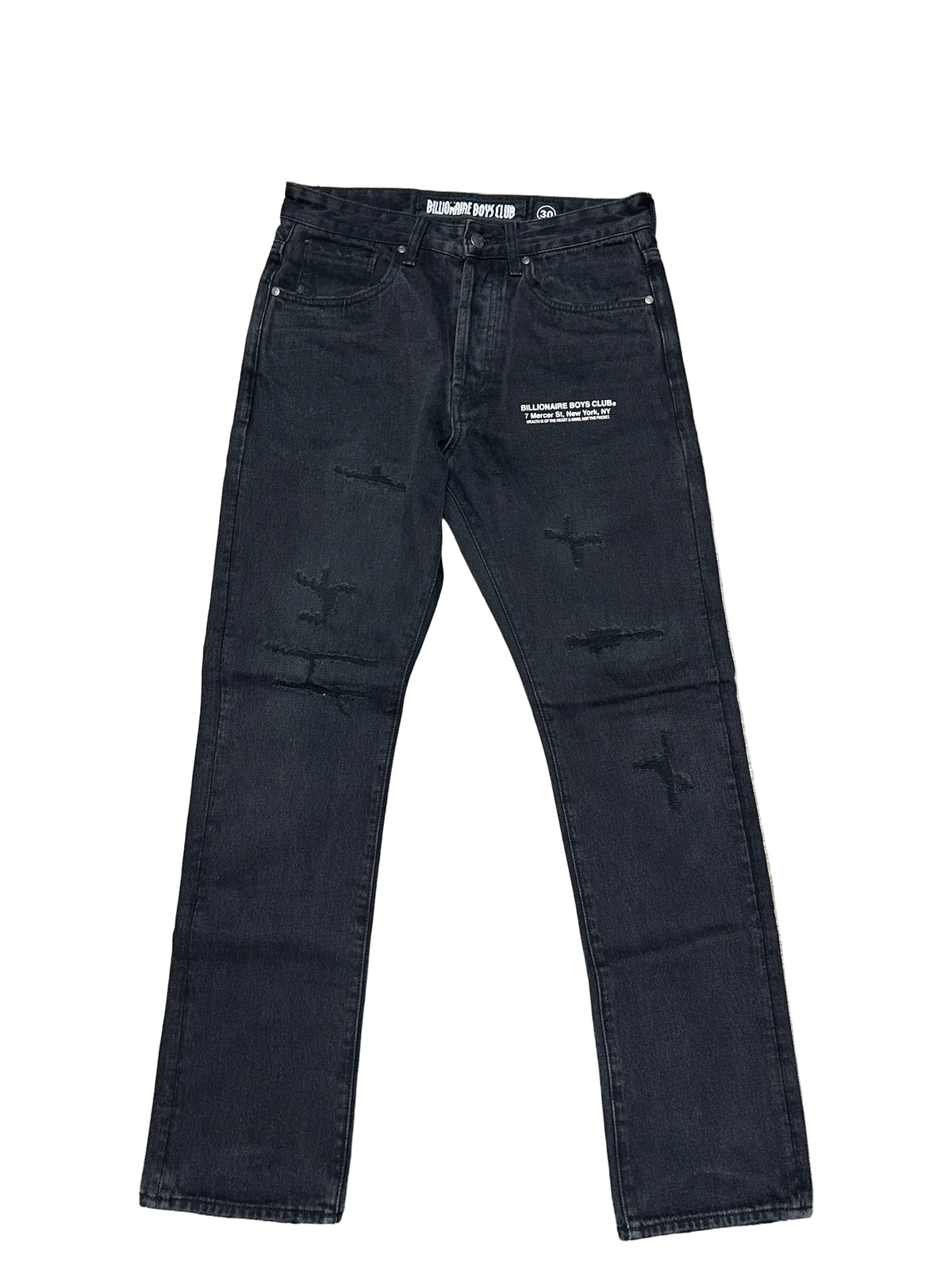 Billionaire Boys Club Mercer Ripped Jeans Dark Hive Wash Preloved