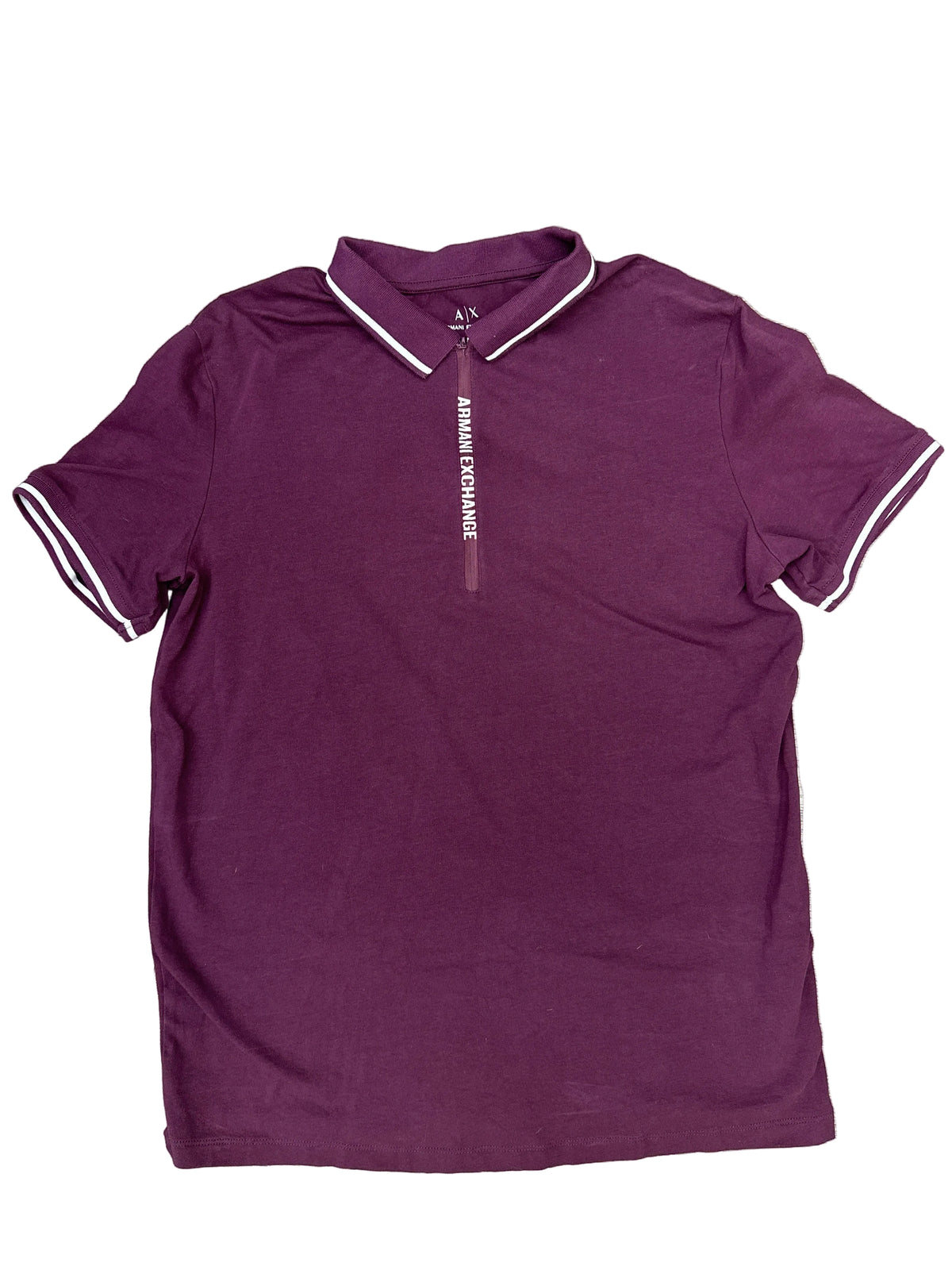 Armani Exchange Polo Tee Burgundy Preloved