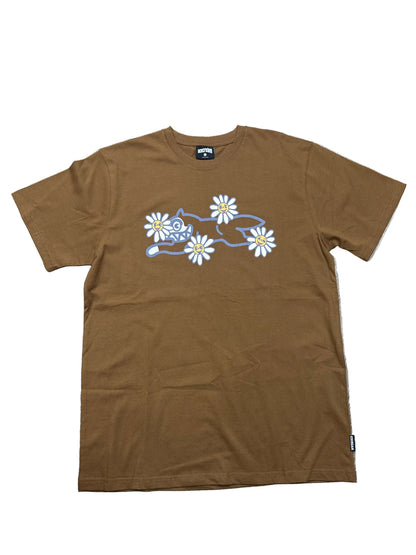 ICECREAM Dog Tee Flowers Brown New