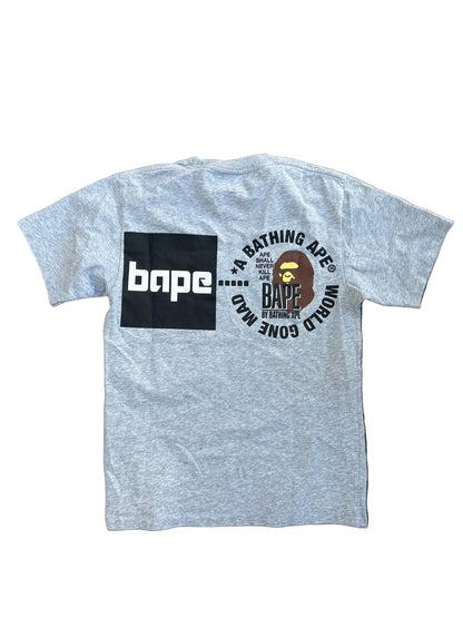 Bape Logo Tee Heather Grey New