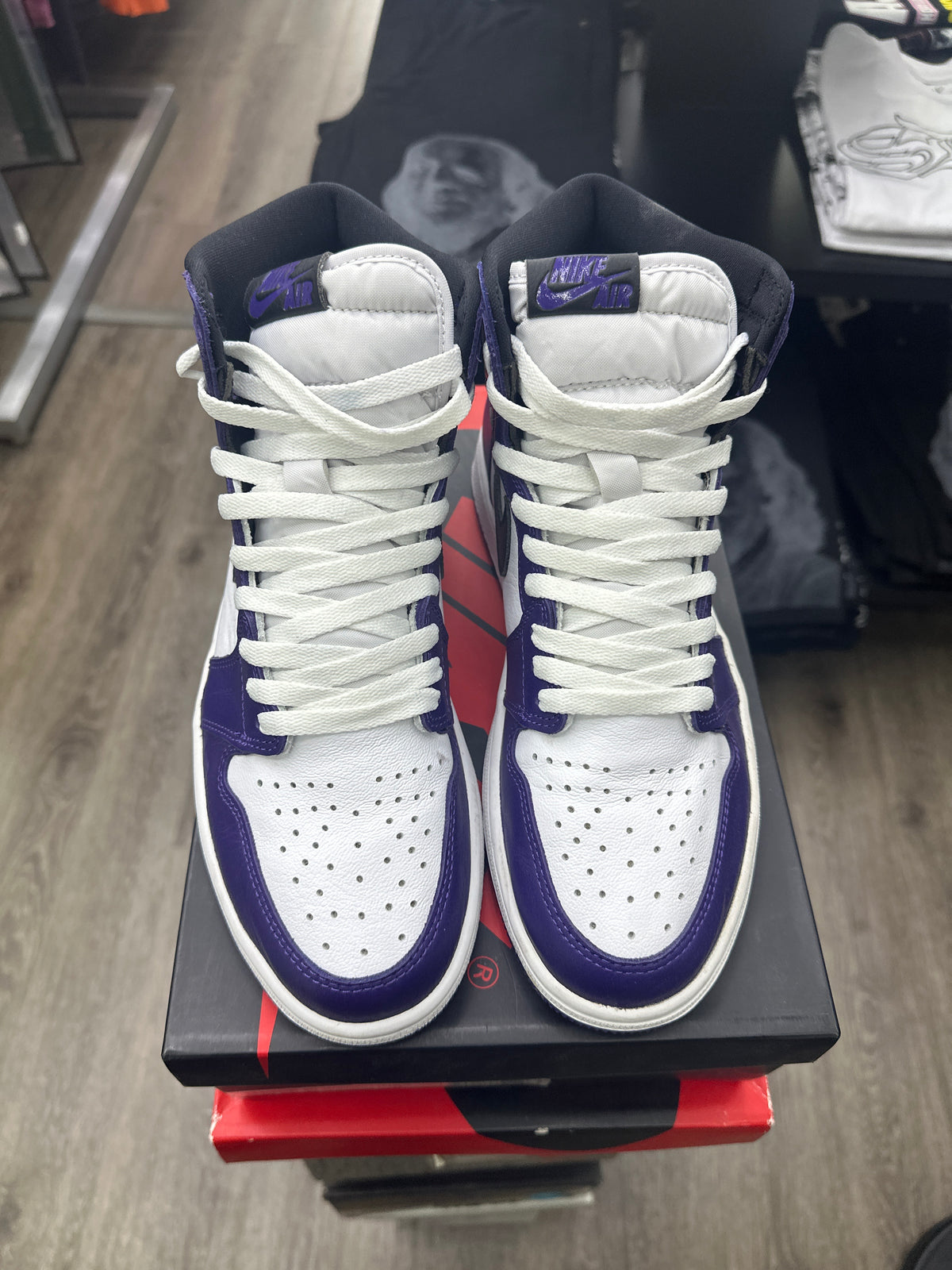 Jordan 1 Court Purple White Preloved