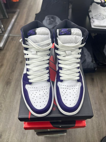 Jordan 1 Court Purple White Preloved