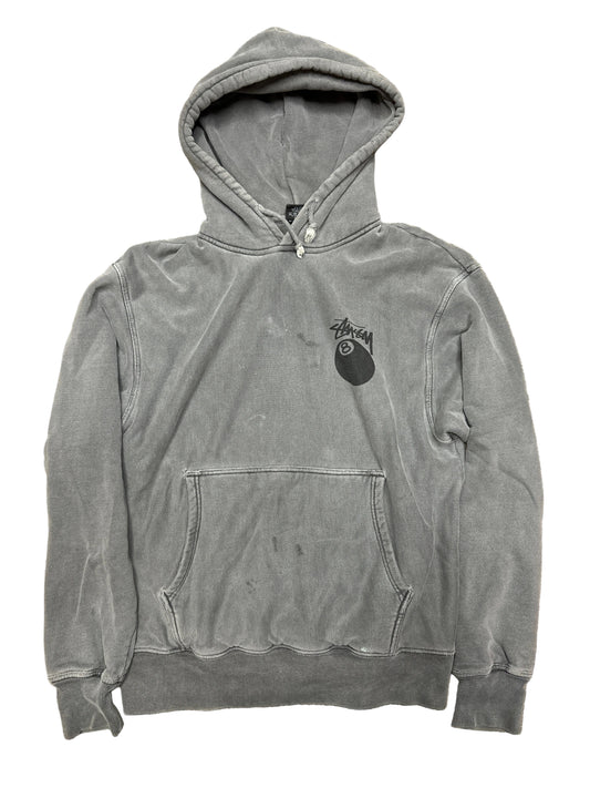 Stussy 8Ball Hoodie Grey Preloved