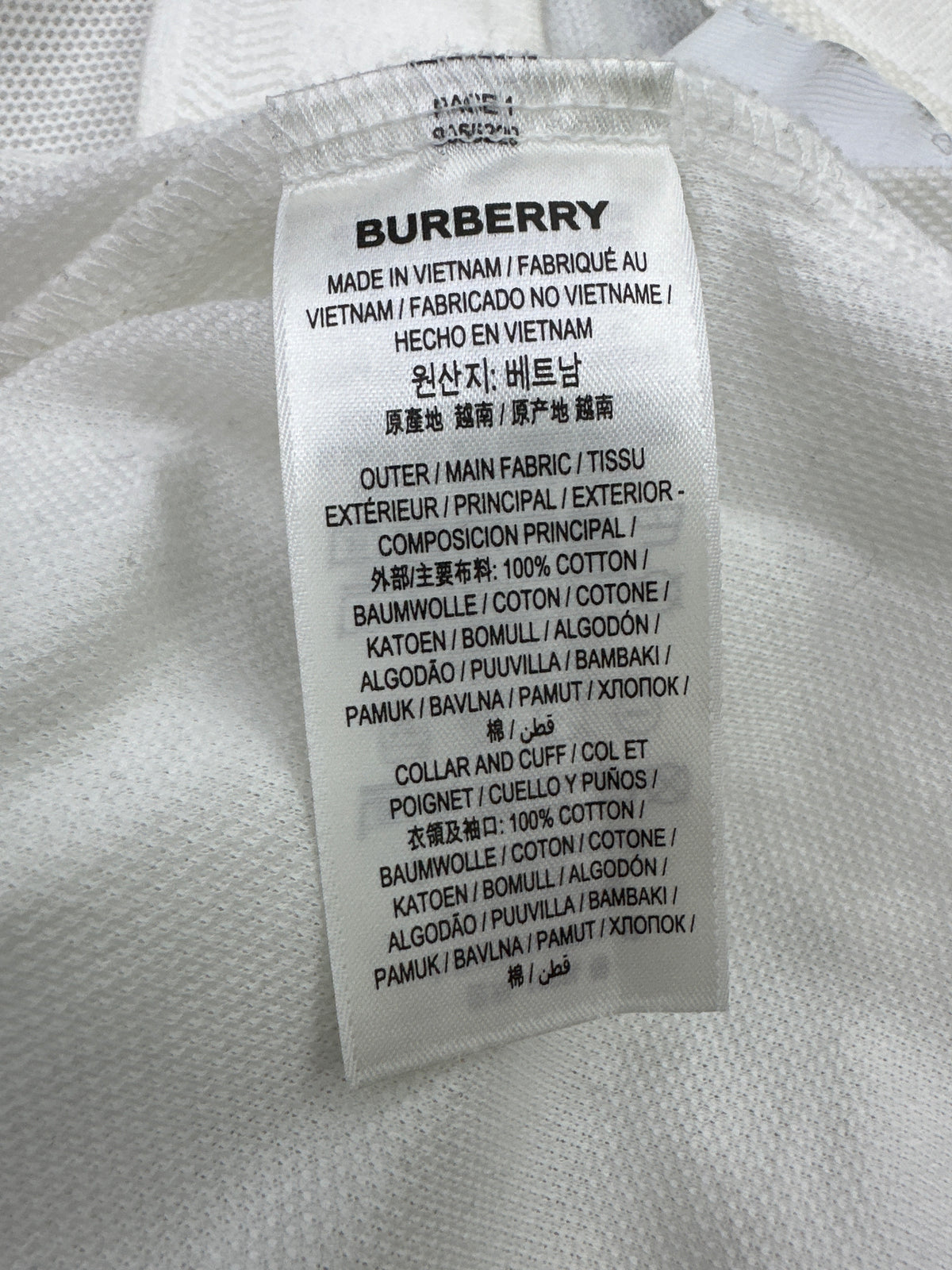 Burberry Polo Shirt White Preloved