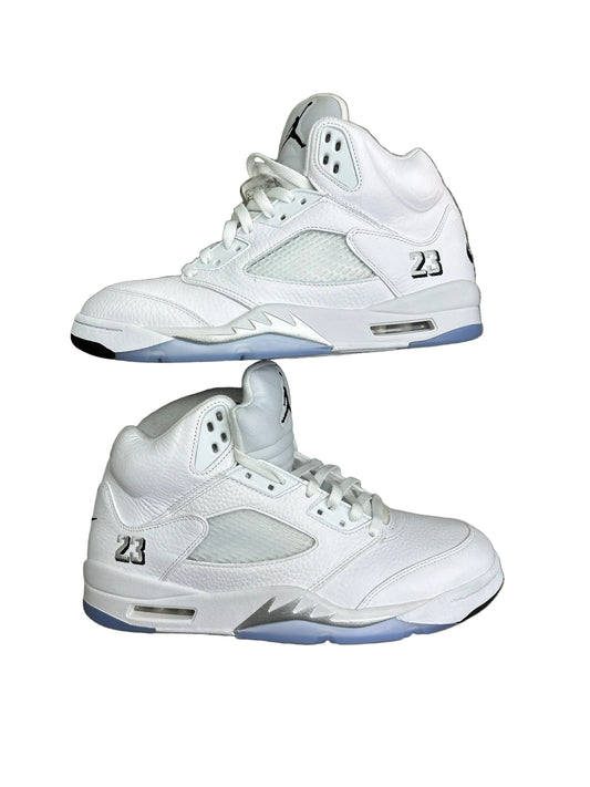Jordan 5 White Metallic Preloved