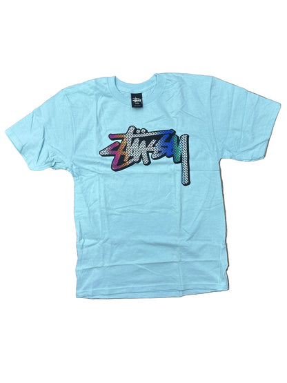 Stussy Tee Light Blue/Multi New