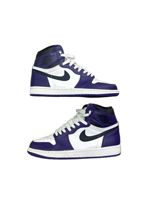 Jordan 1 Court Purple White Preloved