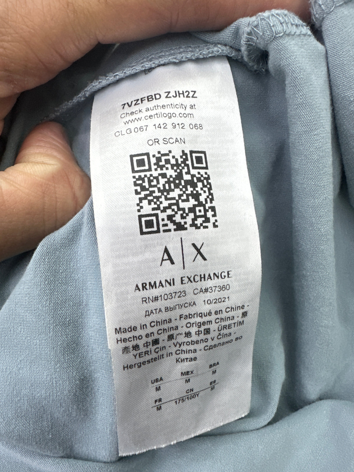 Armani Exchange Zip Up Polo
