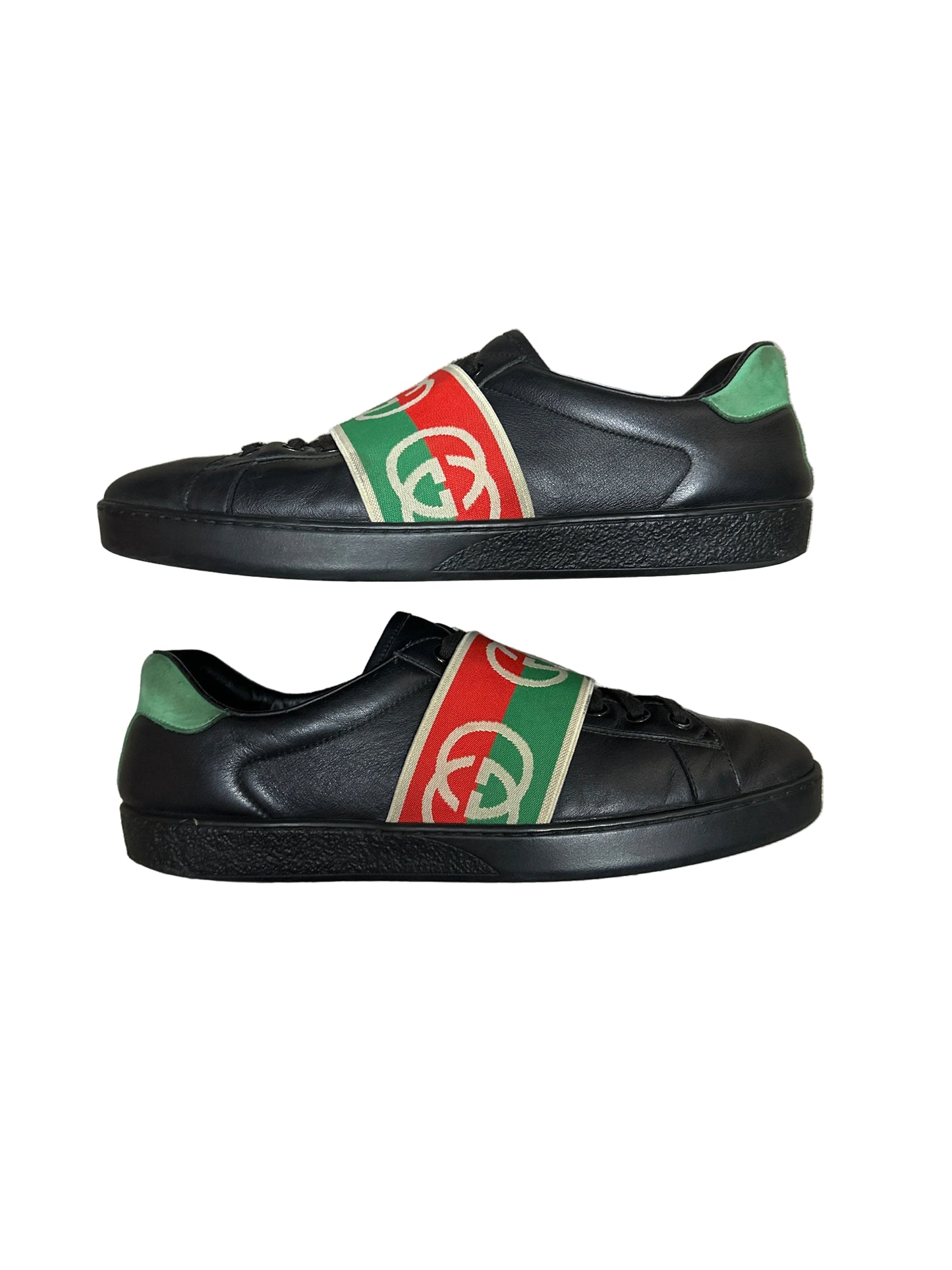Gucci Ace Elastic Web Black/Red/Green Preloved