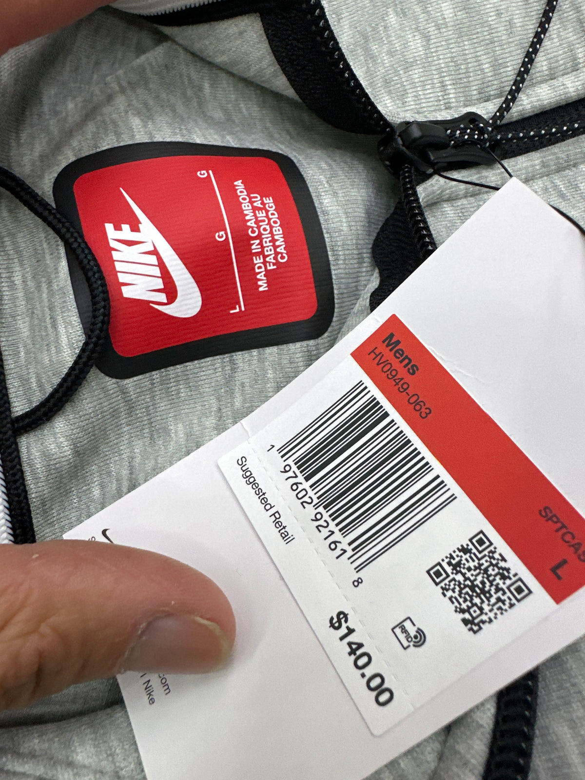 Nike Tech Fleece Zip Up Grey New
