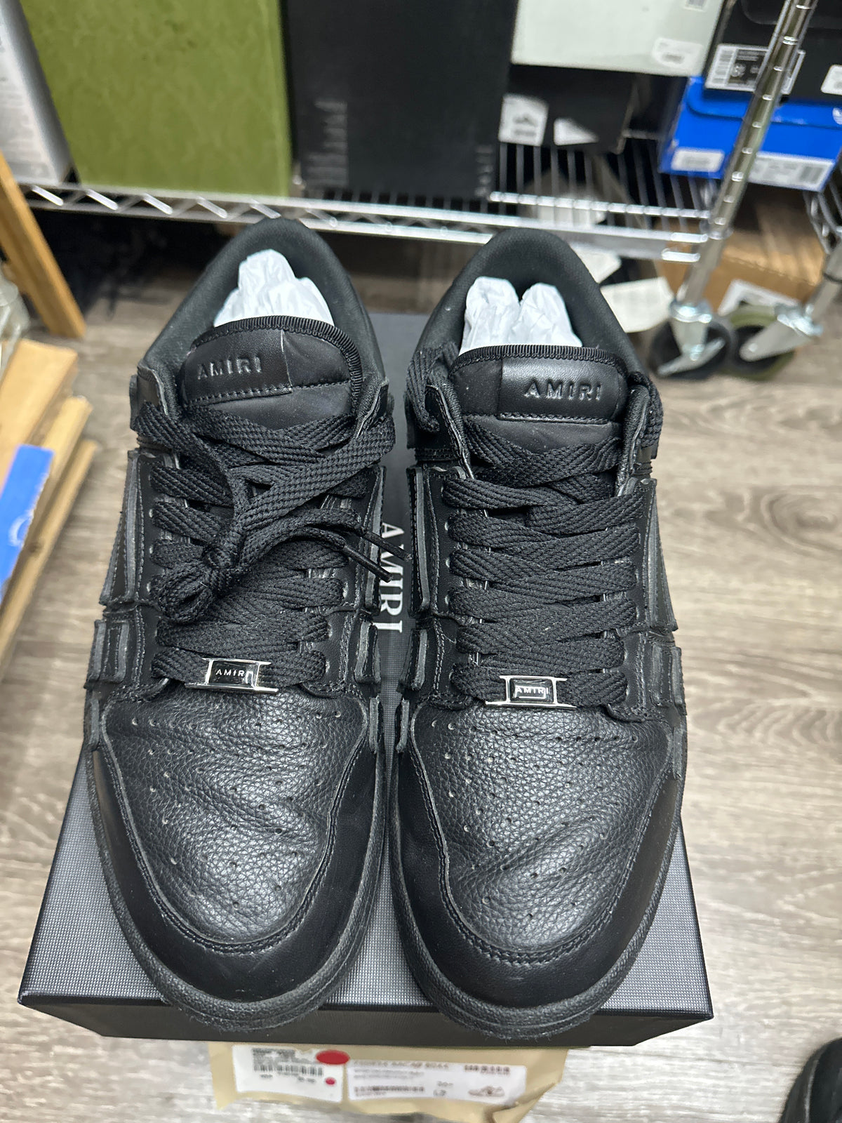 Amiri Skeleton Low Triple Black Preloved Size 44
