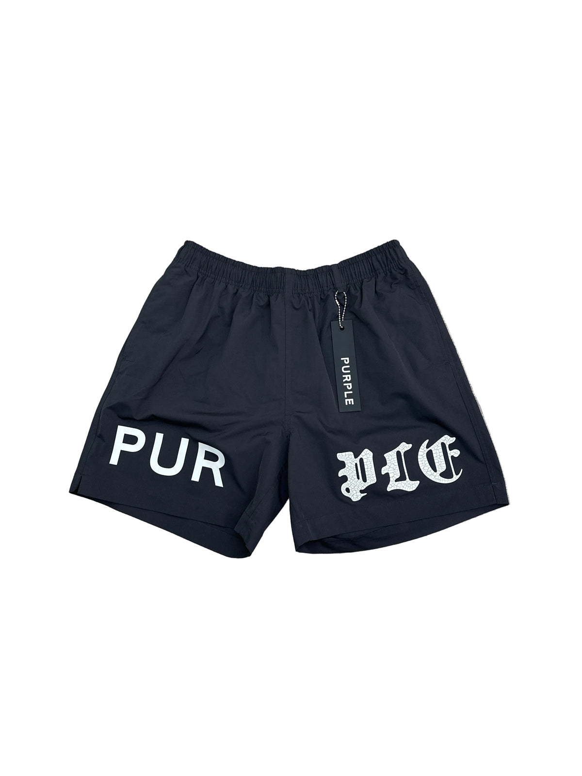 Purple Brand Black Swim Short New