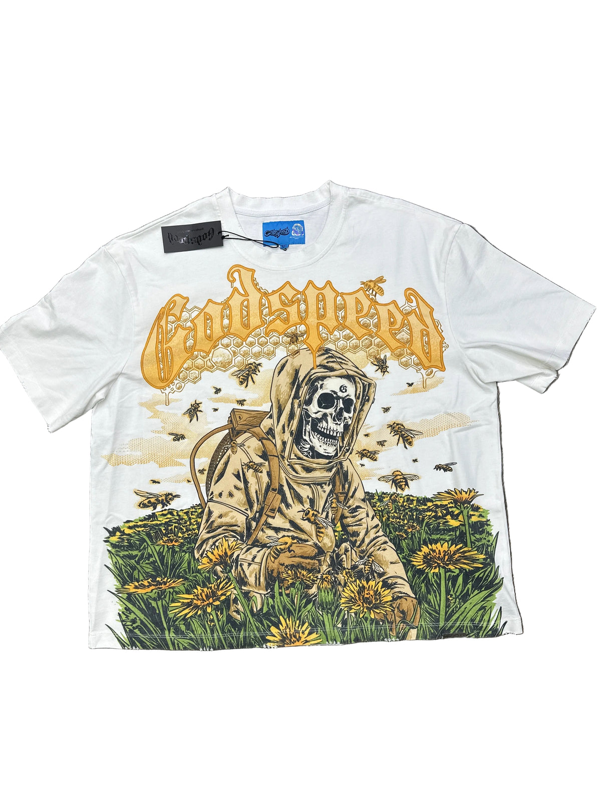Godspeed Save The Bees II Tee White New