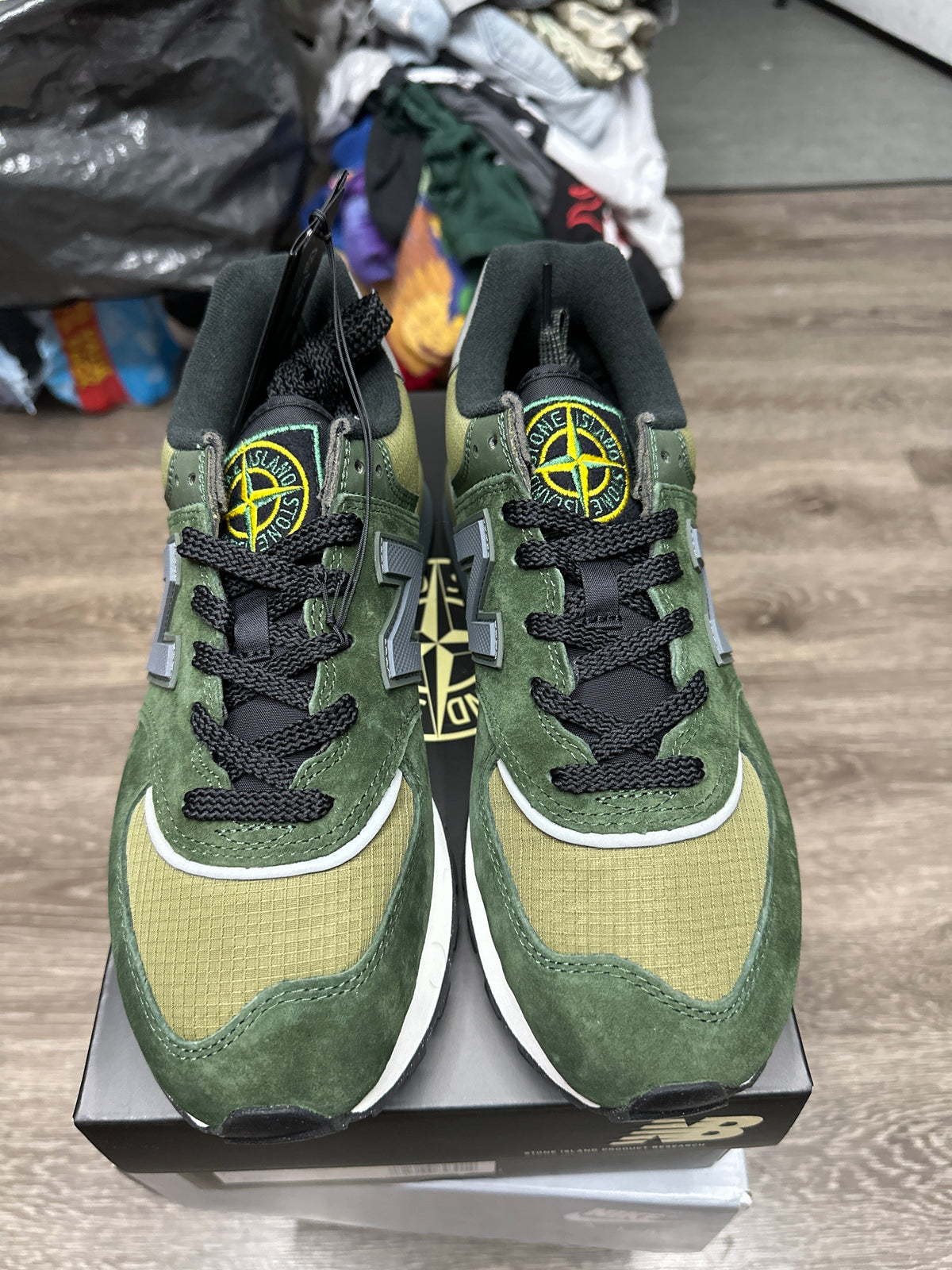 Stone Island x NB 574 Legacy Dark Green New