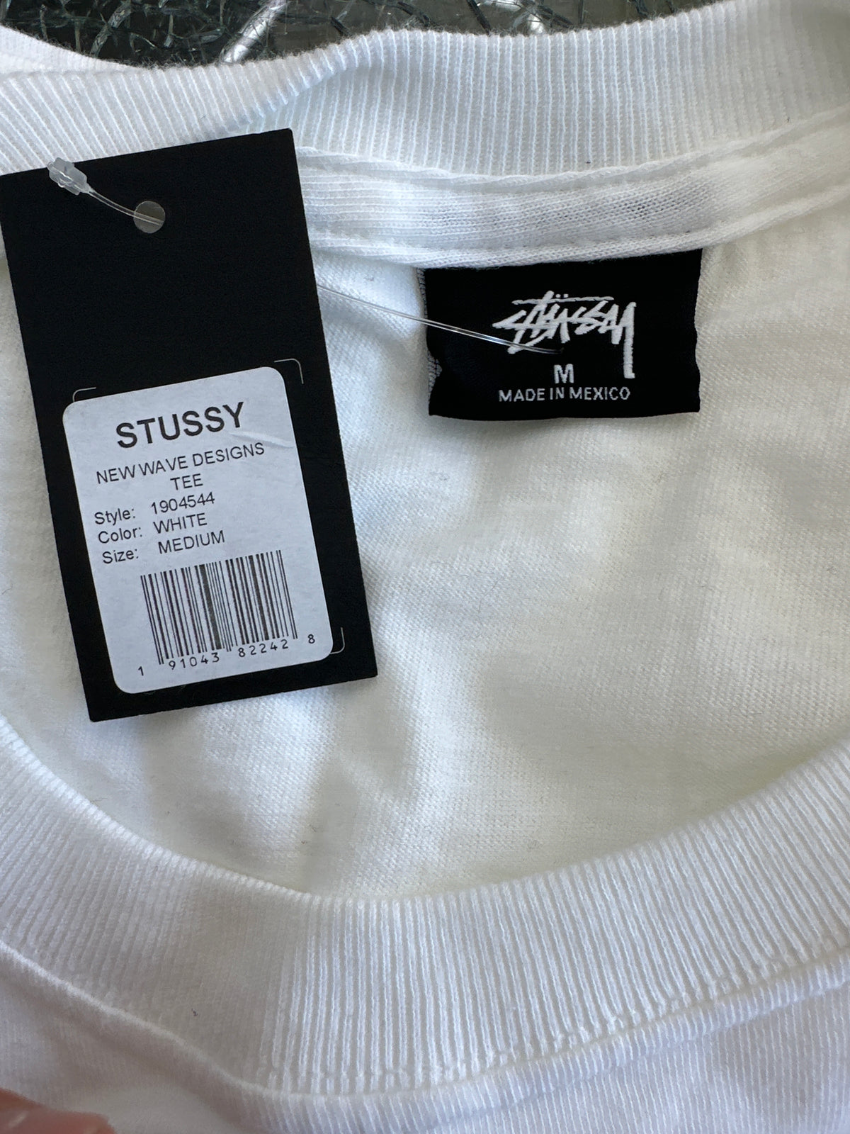Stussy New Wave Designs Tee White New