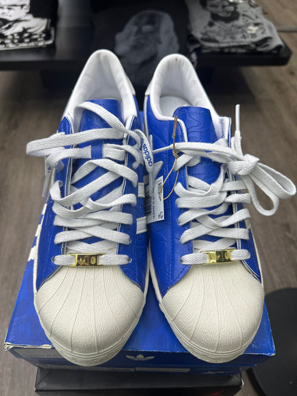 Adidas Superstar Vintage Bape Blue White New