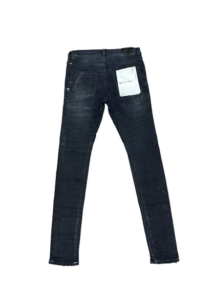 Purple Brand Black Jeans W/ Silver Splatter Preloved