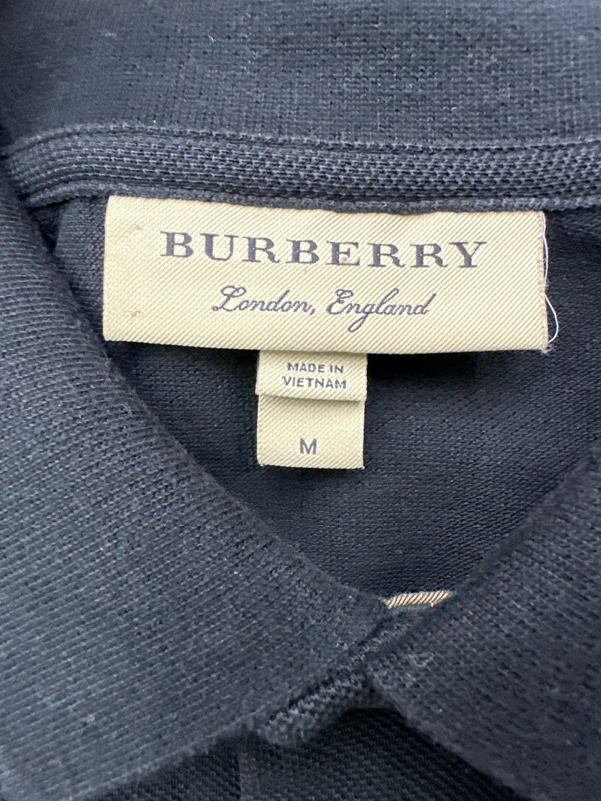 Burberry Polo Shirt Black Preloved