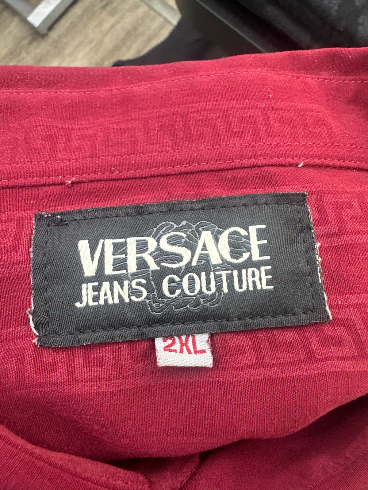 Versace Jeans Couture Burgundy/Red Button up Preloved