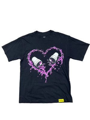 ALOCS Heart Drank Tee Black Preloved