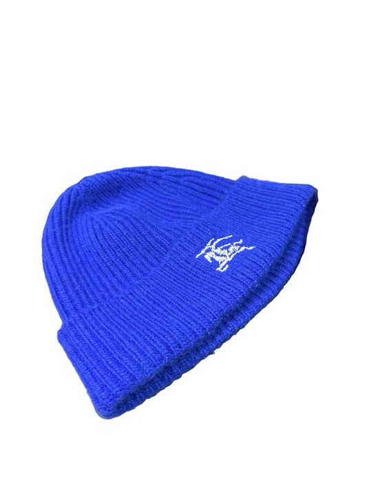 Burberry Equestrian Knight Beanie Blue Preloved