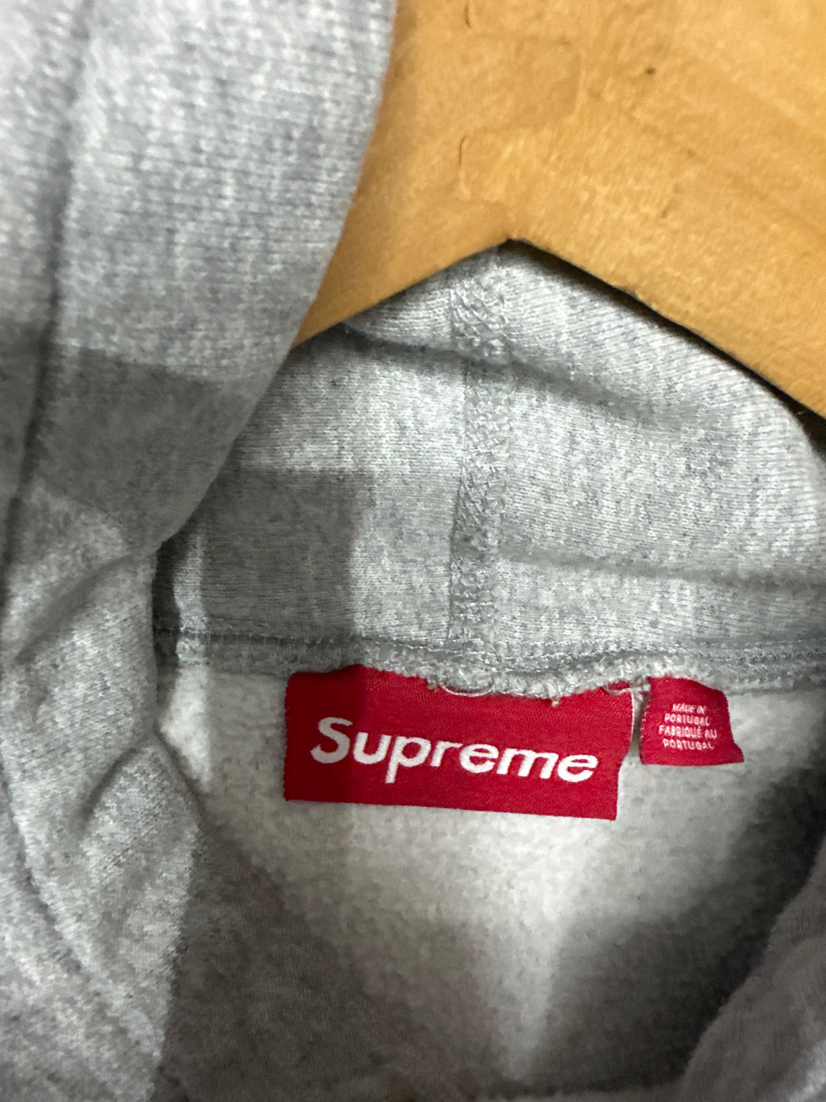 Supreme Printed Arc Hooded Sweatshirt Heather Grey Preloved