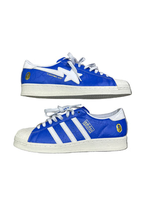 Adidas Superstar Vintage Bape Blue White New