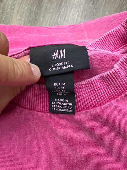 H&M Graphic Tee Pink Preloved