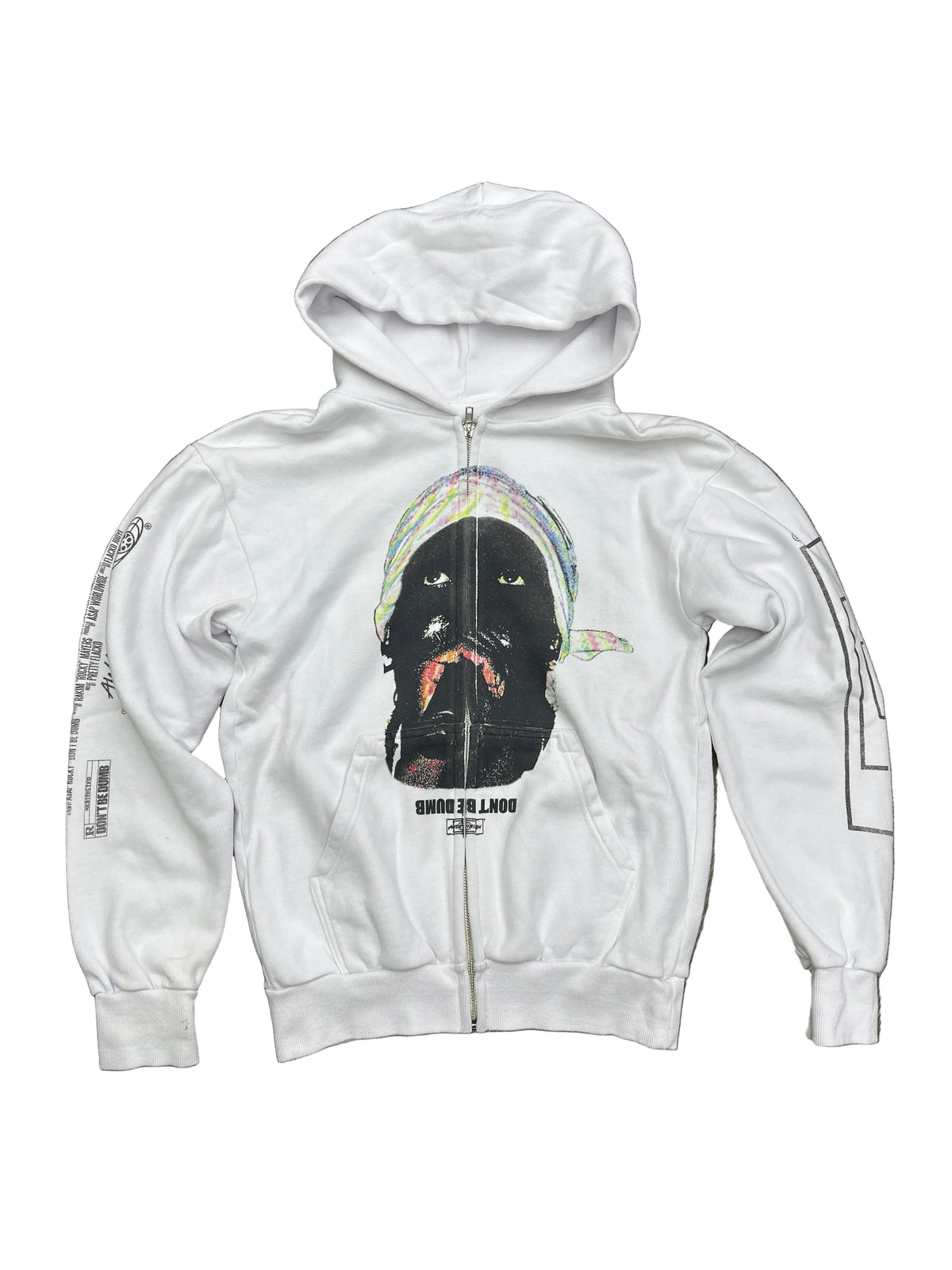 A$AP Rocky Zip Up White Preloved