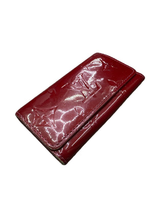 Louis Vuitton Monogram Red Leather Key Holder Preloved