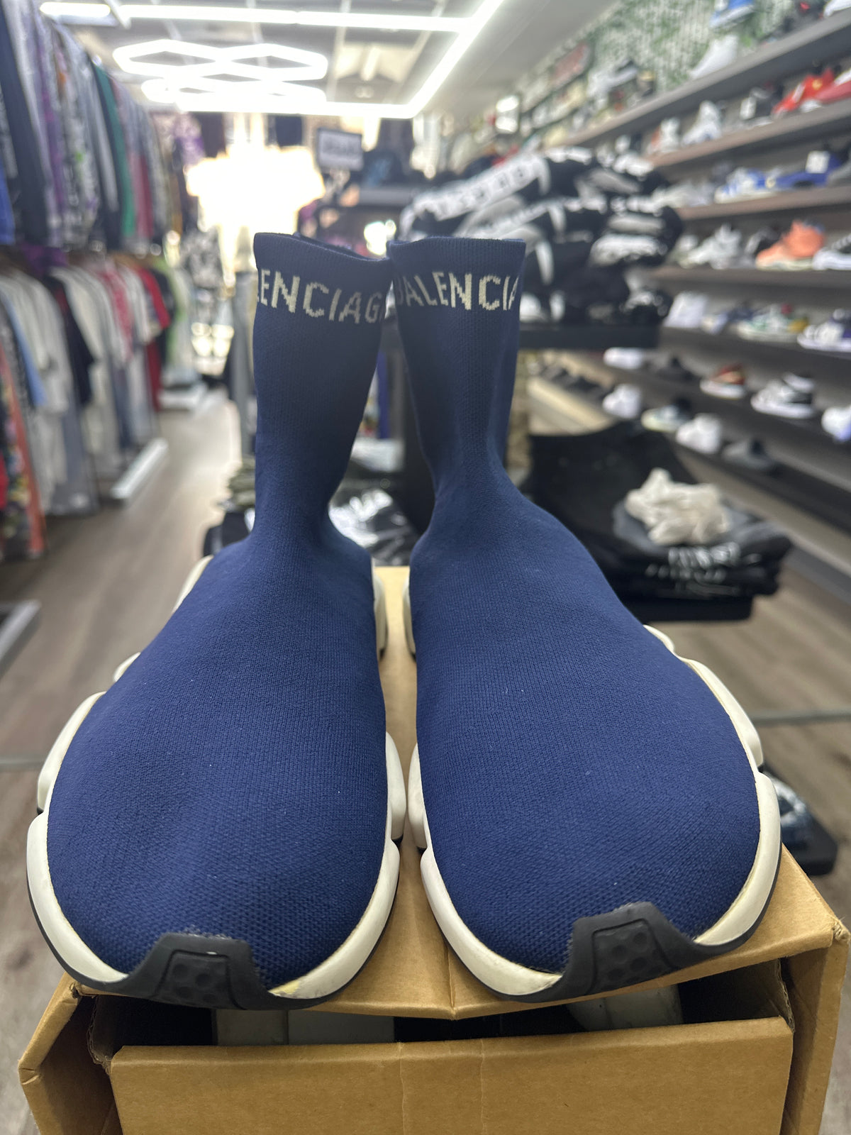 Balenciaga Speed Trainer 2.0 Sock Style Navy Preloved Size 45