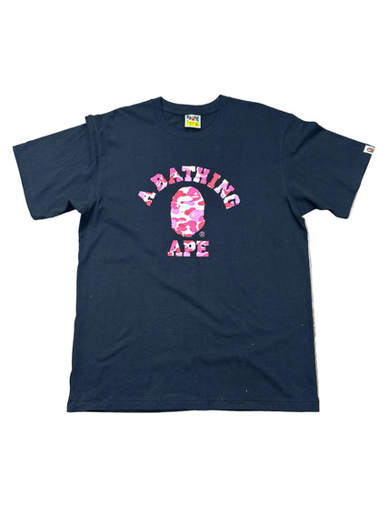 BAPE ABC Camo College Tee Black/Pink New