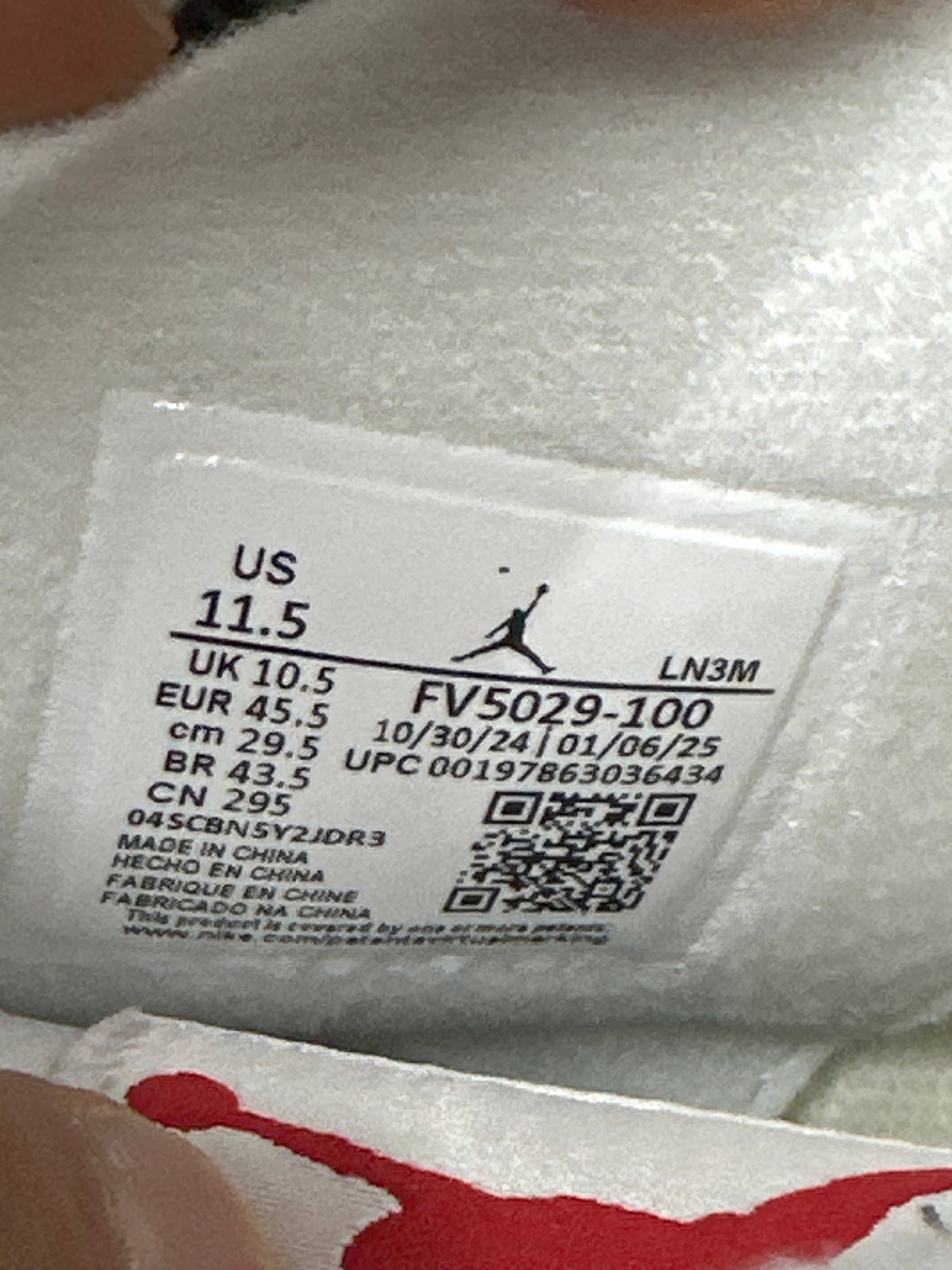 Jordan 4 White Cement New Size 11.5