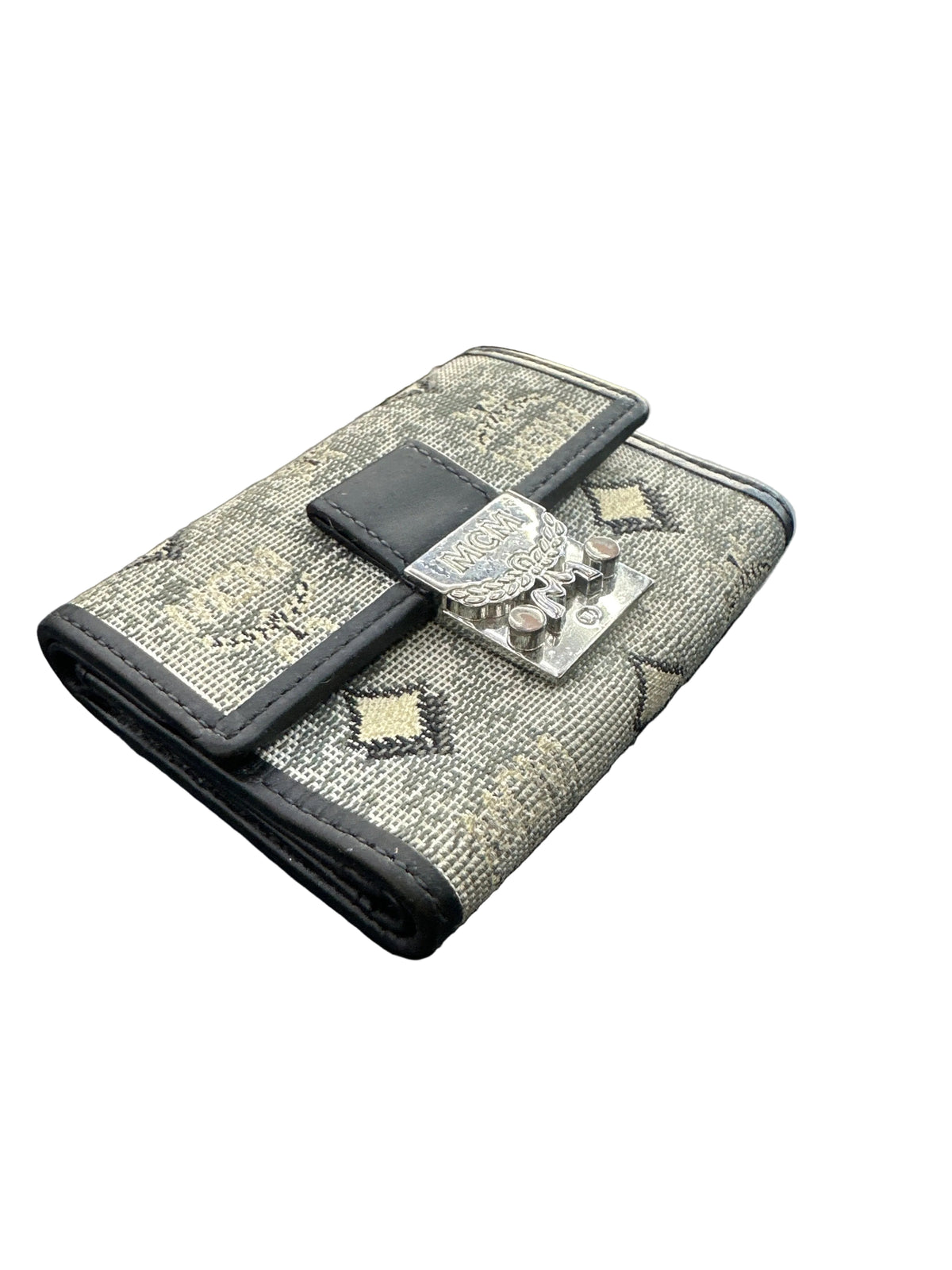 MCM Vintage Monogram Grey Wallet Preloved