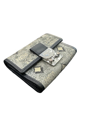 MCM Vintage Monogram Grey Wallet Preloved