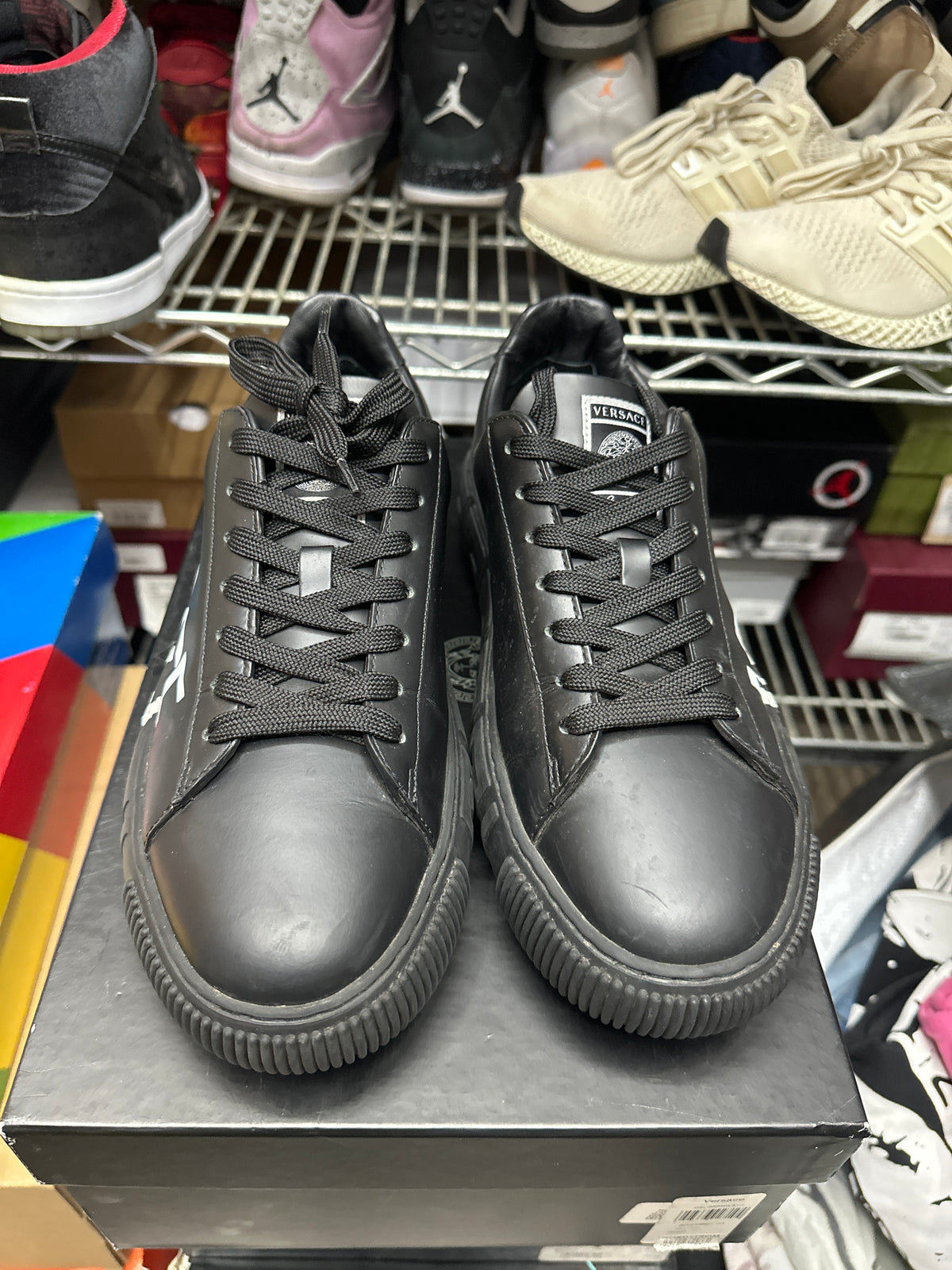 Versace Medusa Greca Low Logo Print Black Preloved