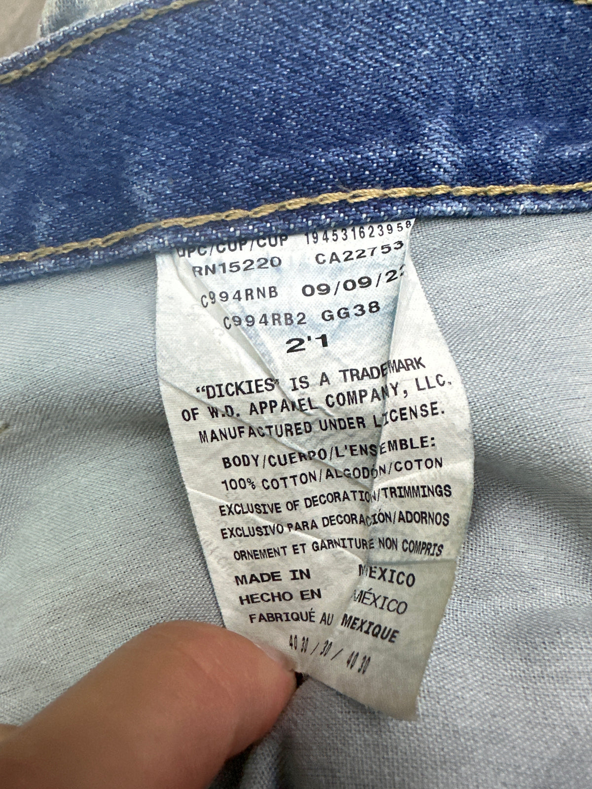 Dickies “South” Jean Shorts Preloved