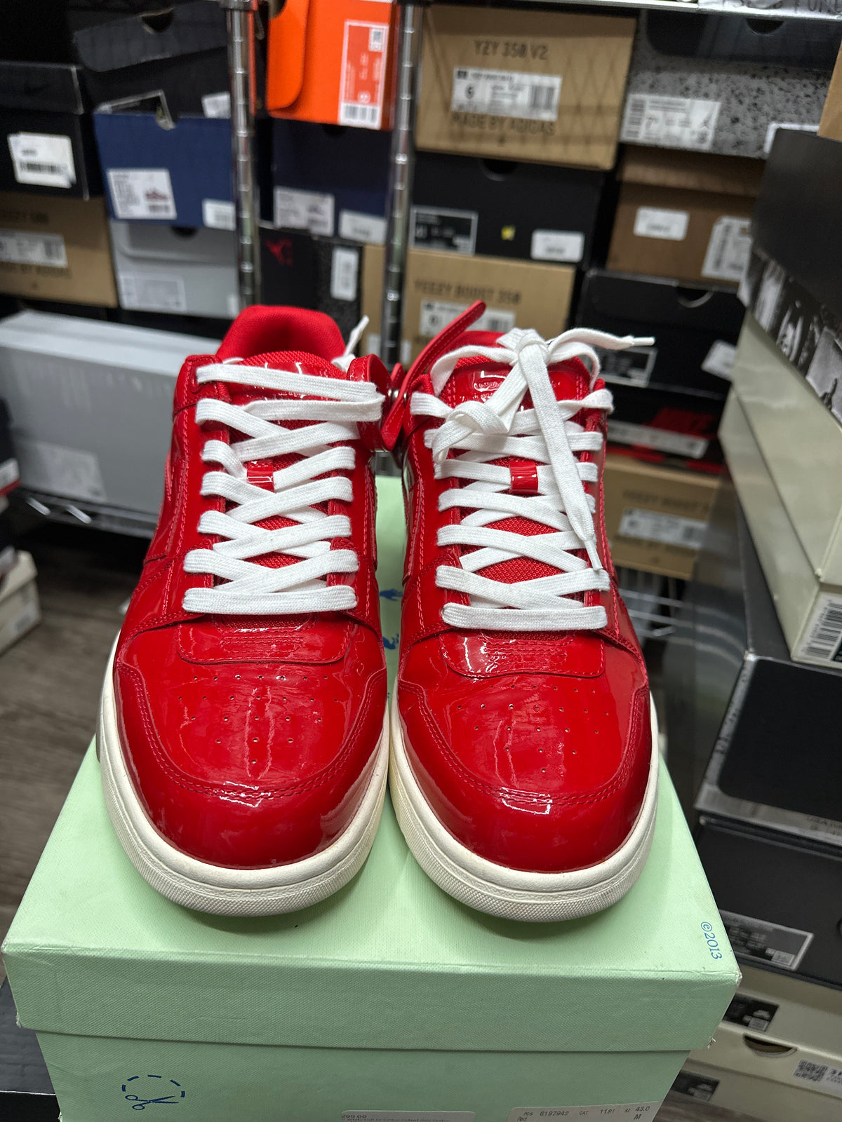 Off White Out of Office Patent Red Preloved