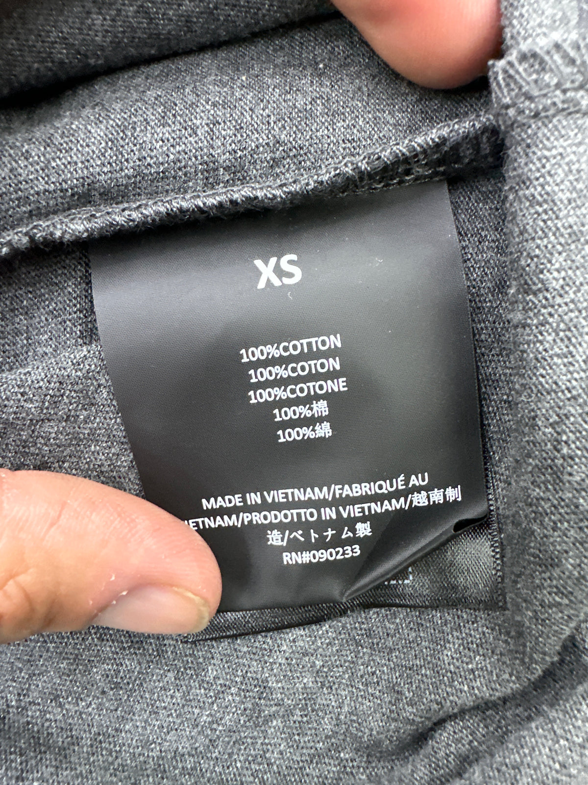 Fear Of God Heather Grey Tee New