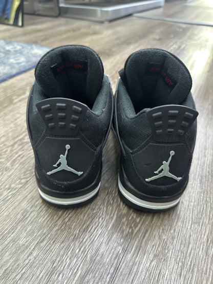 Jordan 4 Black Canvas Preloved