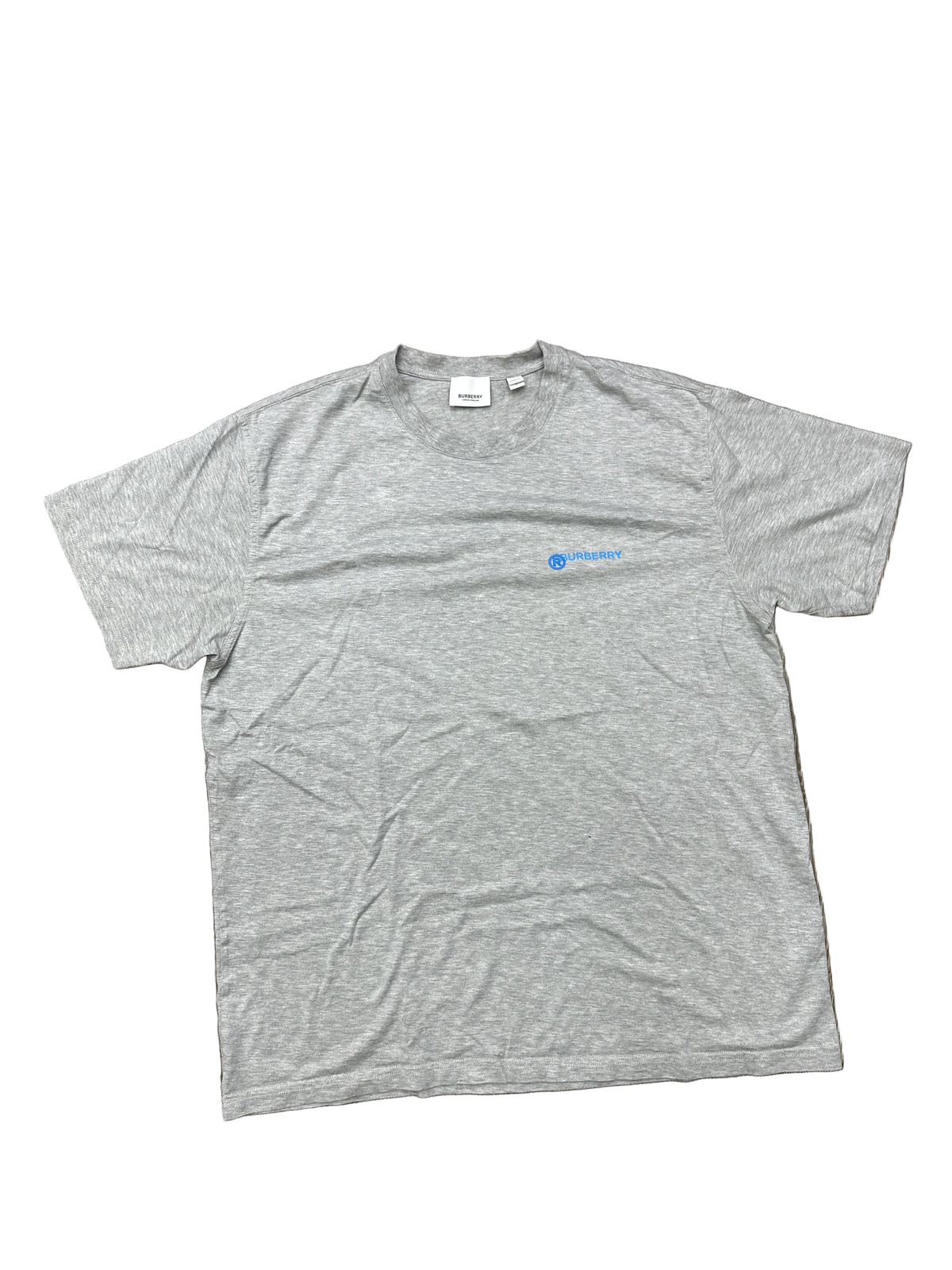 Burberry Tee Grey/Blue Logo Preloved