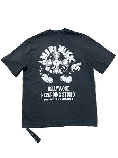 Amiri Music Record Tee Black Preloved