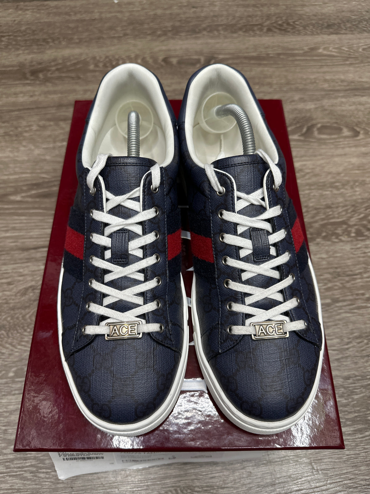 Gucci Ace GG Supreme Canvas Blue/Blk Preloved
